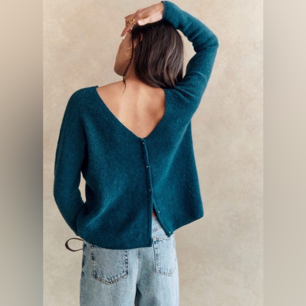 Sézane Barry Celestial Bleu cardigan M